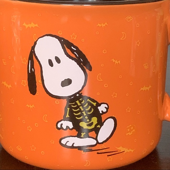 Peanuts Snoopy Skeleton Ceramic Halloween Mug - Picture 2 of 6